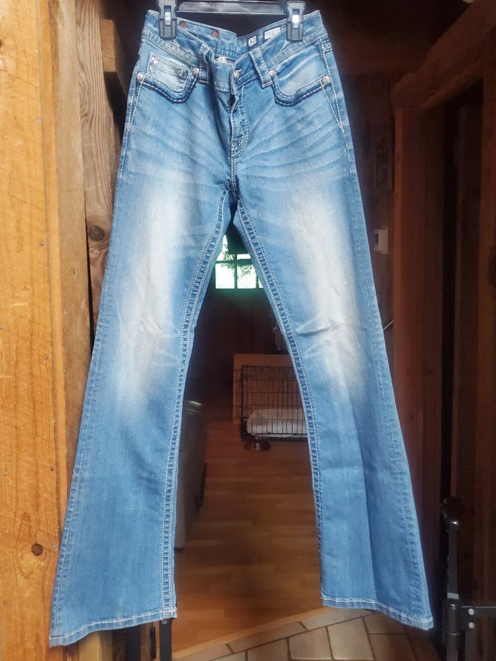Miss Me Distressed Medium Wash Bootcut Jeans Size 30